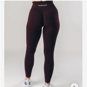 Alphalete amplify light grey size XS used worn a come times Black cherry